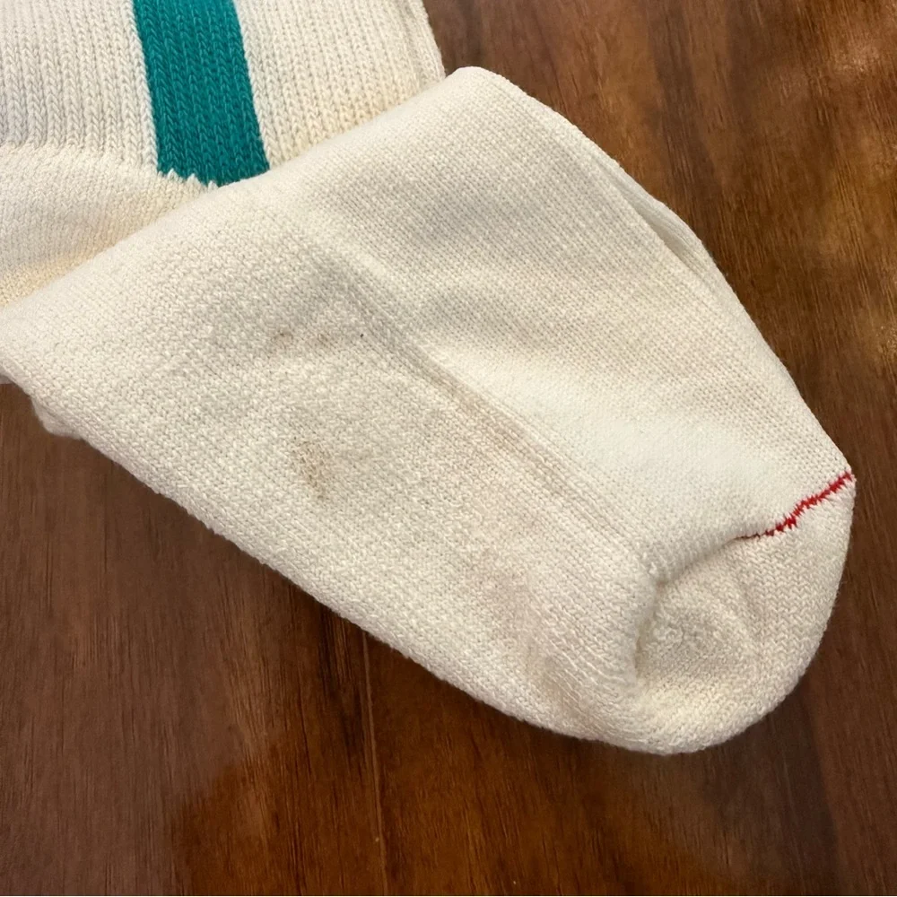 NWT All-Star Knitwear Stirrup Baseball Socks Junior 7–9 Teal Stripe Vintage USA